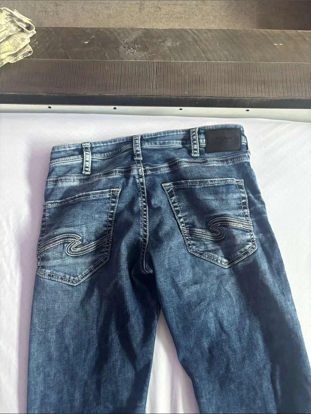 Silver Jeans Men's Blue Washed Straight Jeans